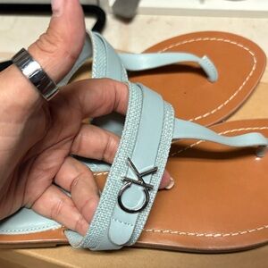 Calvin Klein Women's Light Blue Sandals